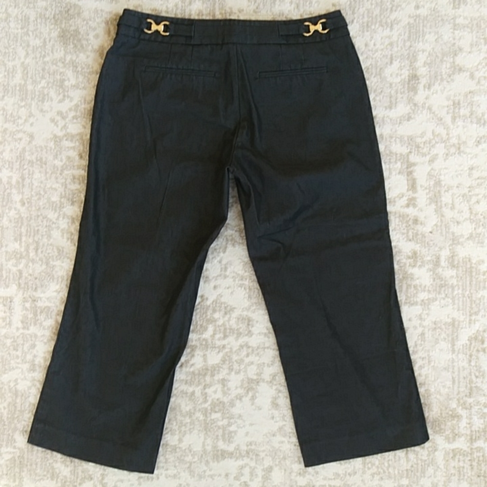 NY & Co. Stretch Dress Cropped Pants 2 Black